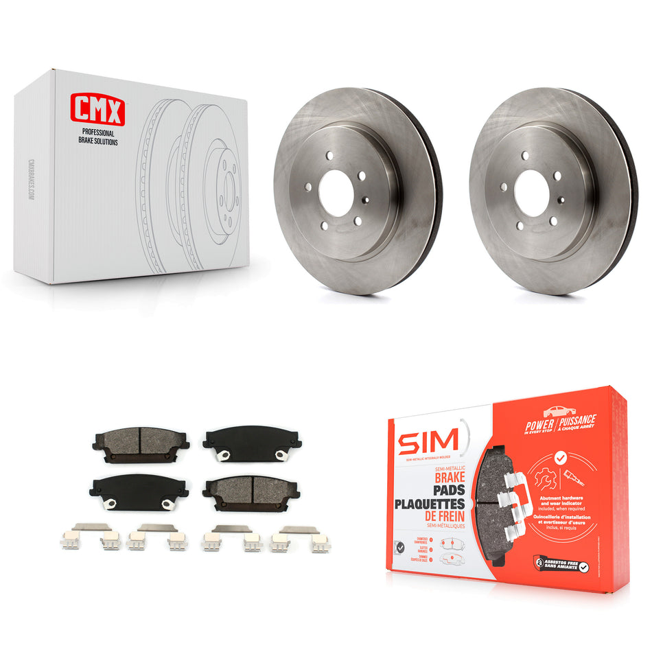 Rear Disc Brake Rotors And Semi-Metallic Pads Kit For Cadillac STS CTS K8S-101545