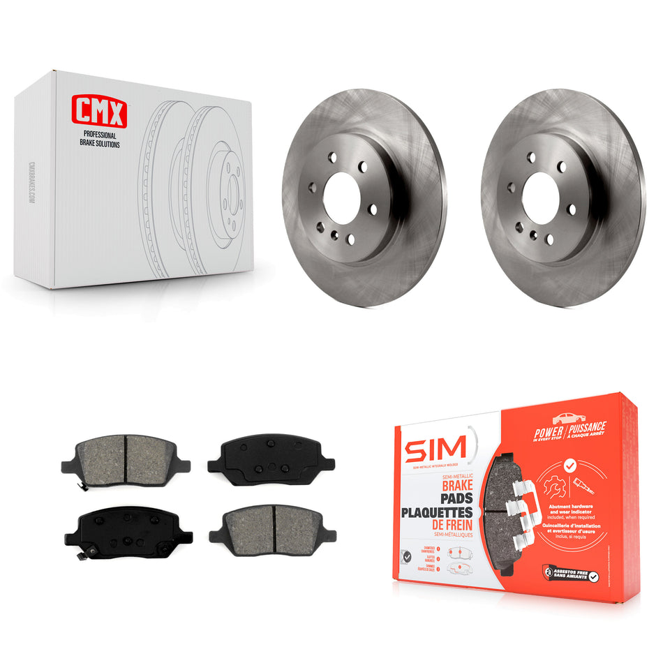 Rear Disc Brake Rotors And Semi-Metallic Pads Kit For Chevrolet Uplander Buick Terraza Pontiac Montana Saturn Relay K8S-101546