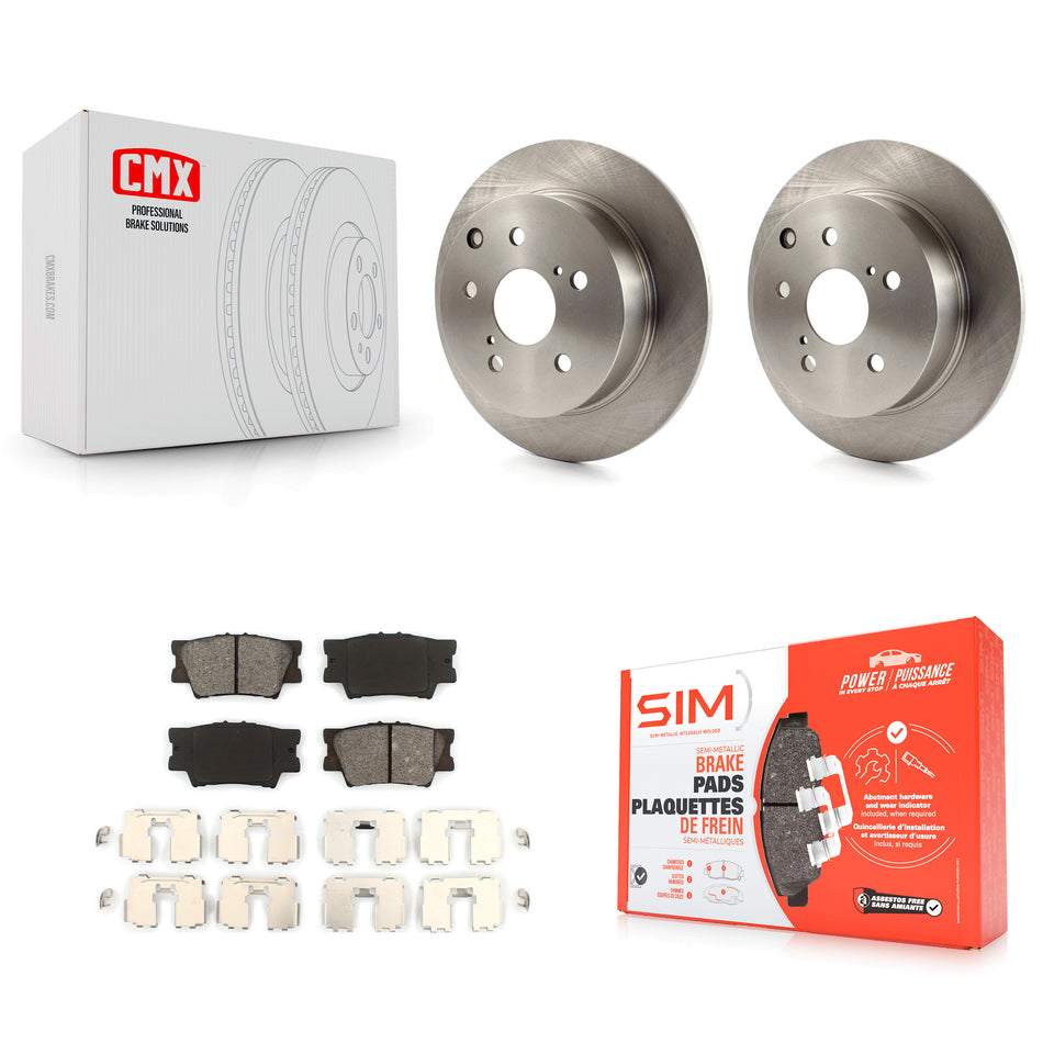 Rear Disc Brake Rotors And Semi-Metallic Pads Kit For Toyota Matrix Pontiac Vibe K8S-101560