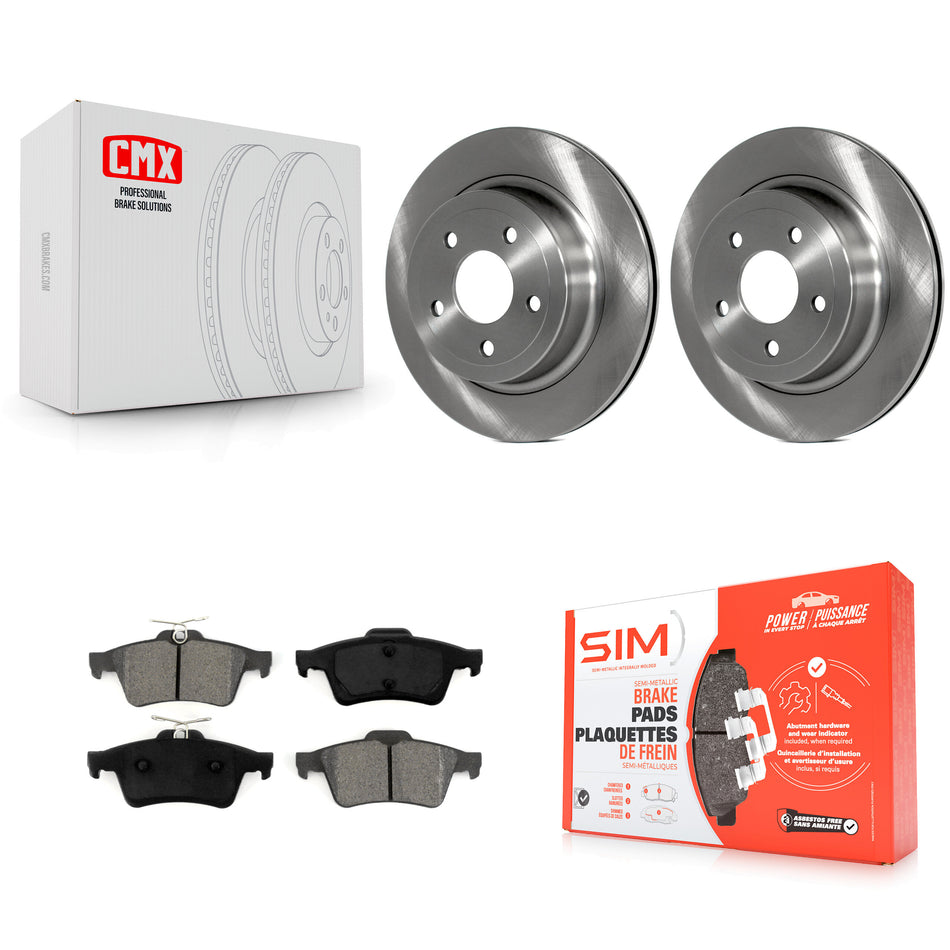 Rear Disc Brake Rotors And Semi-Metallic Pads Kit For 2008-2010 Chevrolet Cobalt SS K8S-101562