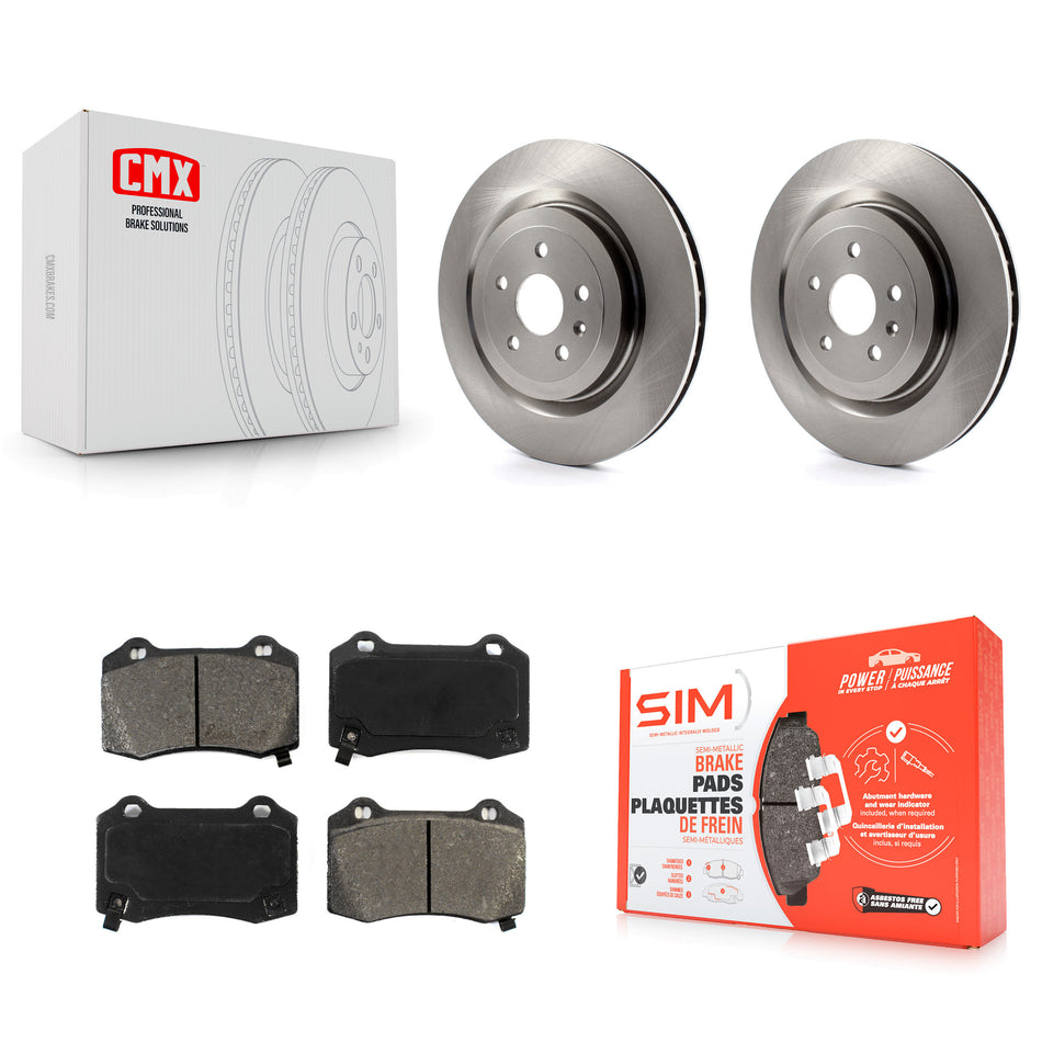 Rear Disc Brake Rotors And Semi-Metallic Pads Kit For Chevrolet Camaro Cadillac CTS K8S-101563
