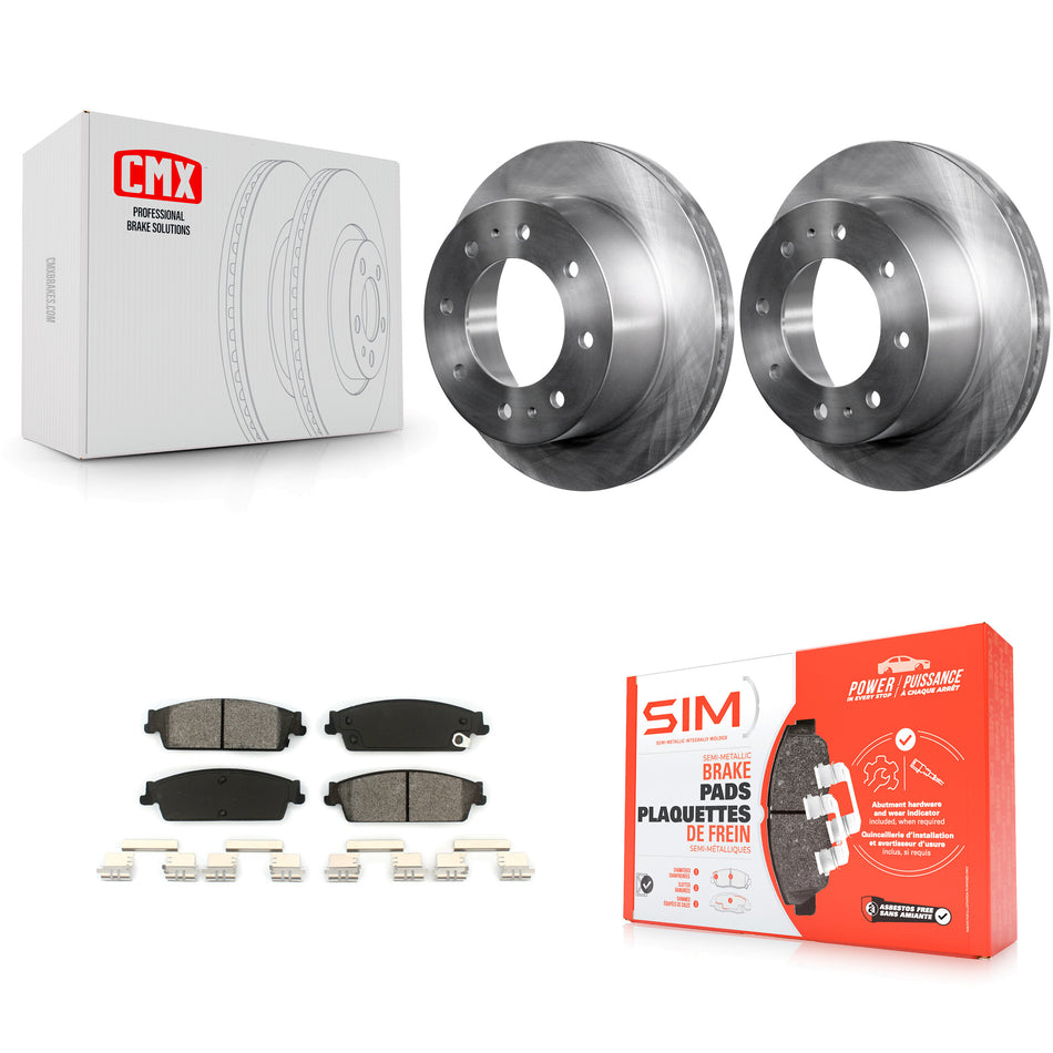 Rear Disc Brake Rotors And Semi-Metallic Pads Kit For 2011 Chevrolet Silverado 1500 Hybrid K8S-101574