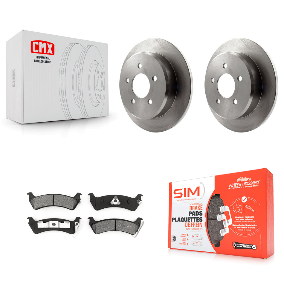 Rear Disc Brake Rotors And Semi-Metallic Pads Kit For Ford Explorer Sport Trac K8S-101584