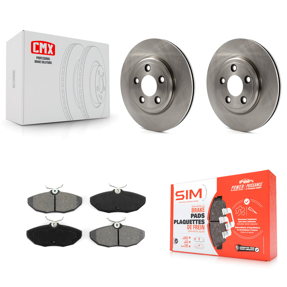 Rear Disc Brake Rotors And Semi-Metallic Pads Kit For Lincoln LS Jaguar Ford Thunderbird S-Type XJ8 Vanden Plas K8S-101602