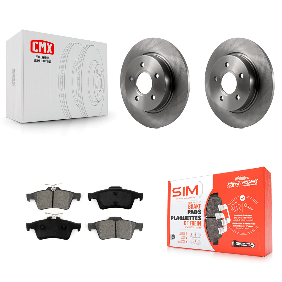 Rear Disc Brake Rotors And Semi-Metallic Pads Kit For Ford Focus K8S-101636