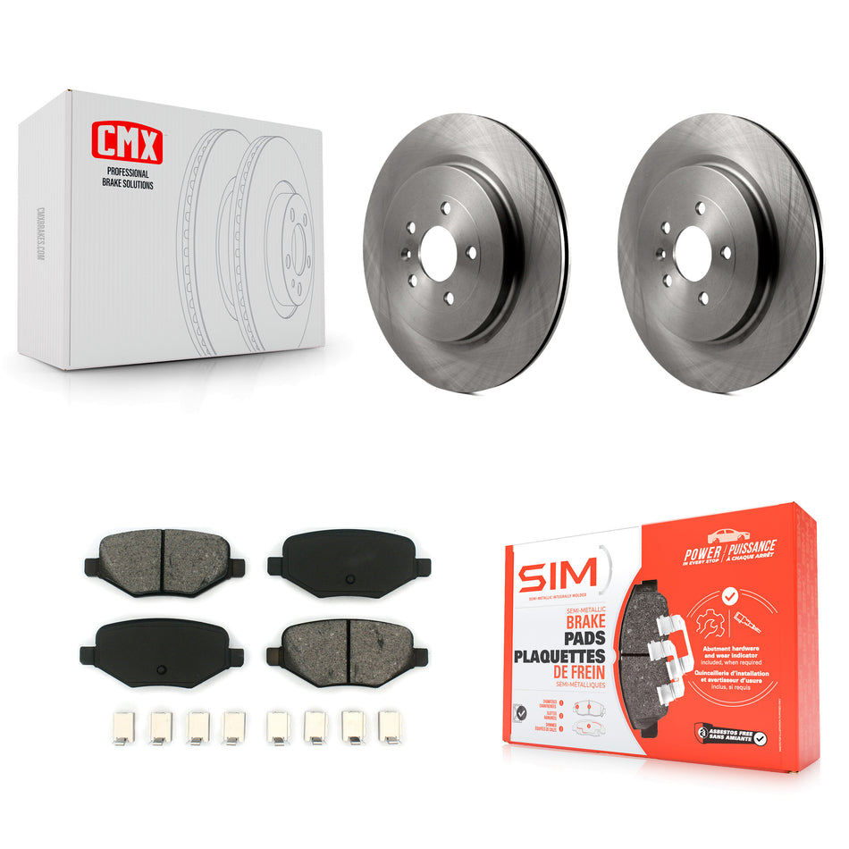 Rear Disc Brake Rotors And Semi-Metallic Pads Kit For Ford Explorer Police Interceptor Utility Lincoln MKS Flex Taurus MKT K8S-101639