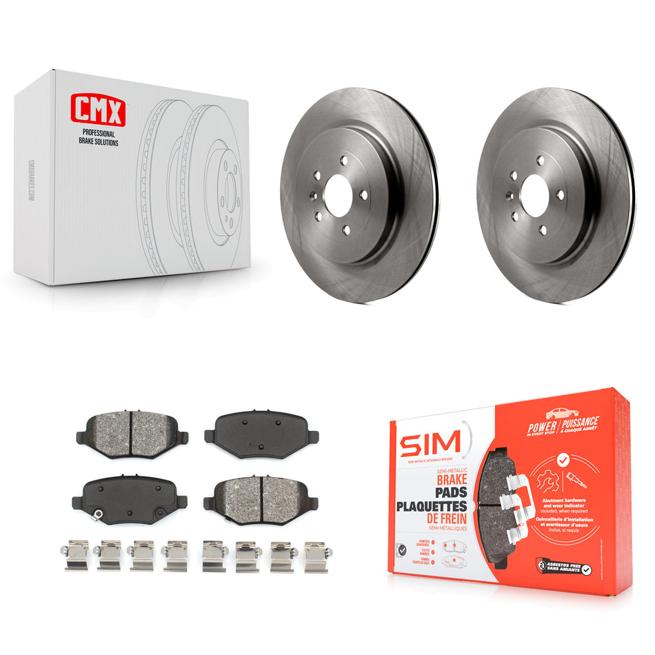 Rear Disc Brake Rotors And Semi-Metallic Pads Kit For Ford Explorer Taurus Flex Police Interceptor Sedan Lincoln MKT MKS Special Service K8S-101640