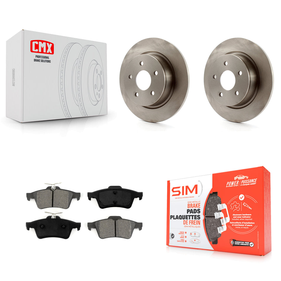 Rear Disc Brake Rotors And Semi-Metallic Pads Kit For Ford Escape Connect C-Max K8S-101641