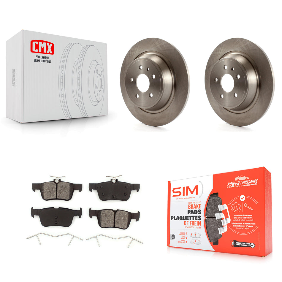 Rear Disc Brake Rotors And Semi-Metallic Pads Kit For Ford Fusion Escape Lincoln MKC MKZ MKX Continental K8S-101643