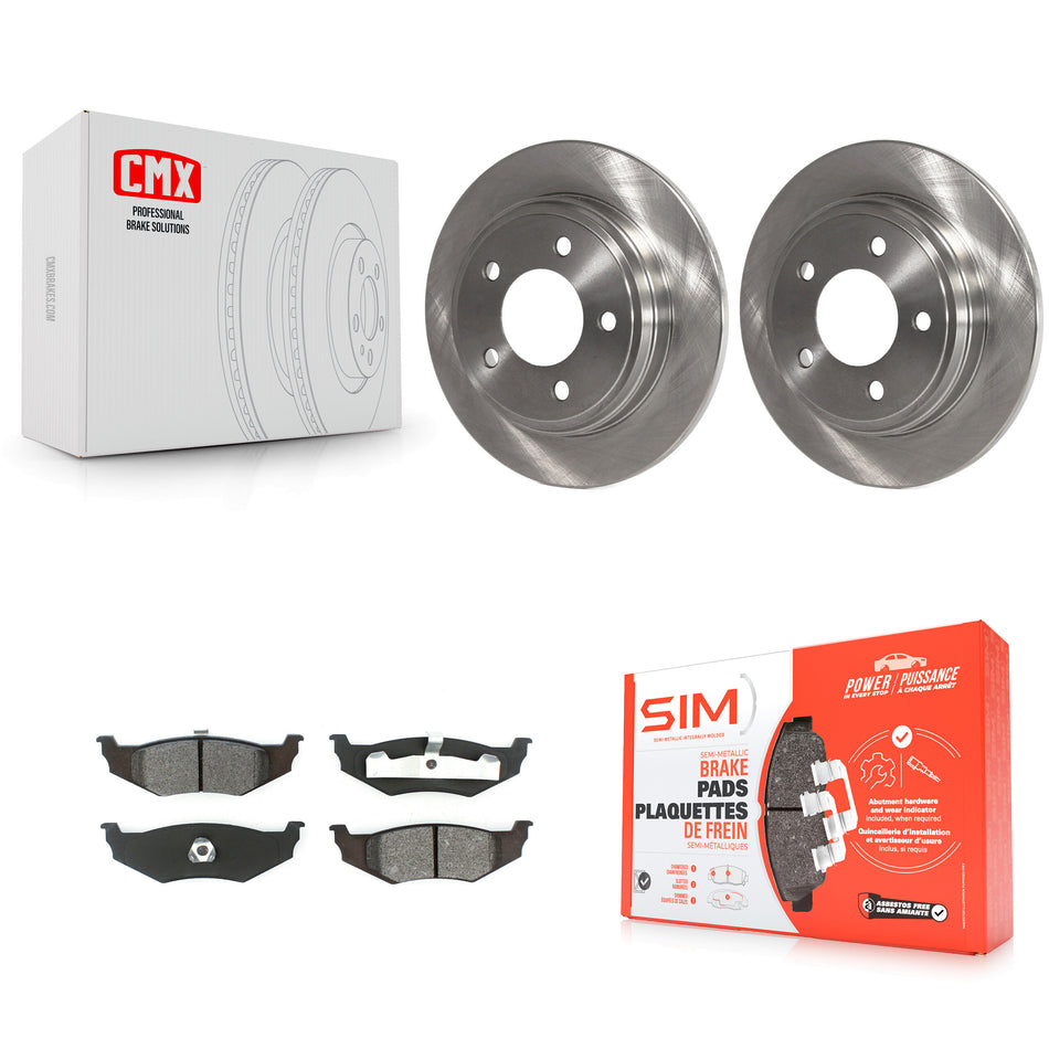 Rear Disc Brake Rotors And Semi-Metallic Pads Kit For Chrysler Dodge Intrepid 300M Concorde LHS Eagle Vision New Yorker K8S-101648