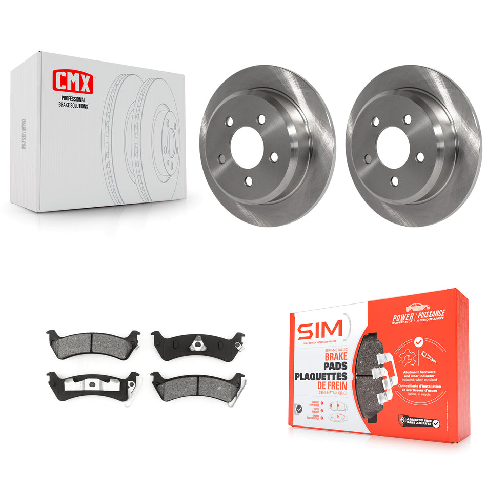 Rear Disc Brake Rotors And Semi-Metallic Pads Kit For Jeep Grand Cherokee K8S-101649