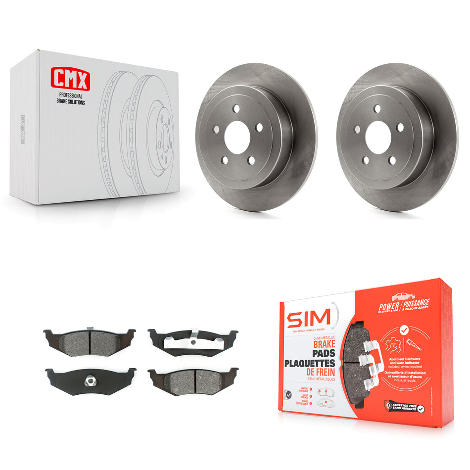 Rear Disc Brake Rotors And Semi-Metallic Pads Kit For Chrysler Sebring Dodge Stratus PT Cruiser Cirrus Plymouth Breeze K8S-101650