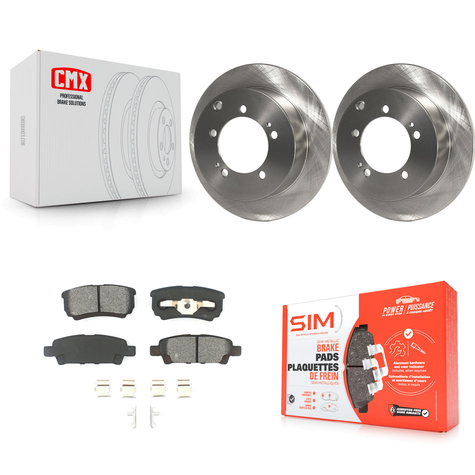 Rear Disc Brake Rotors And Semi-Metallic Pads Kit For Mitsubishi Lancer Outlander K8S-101652