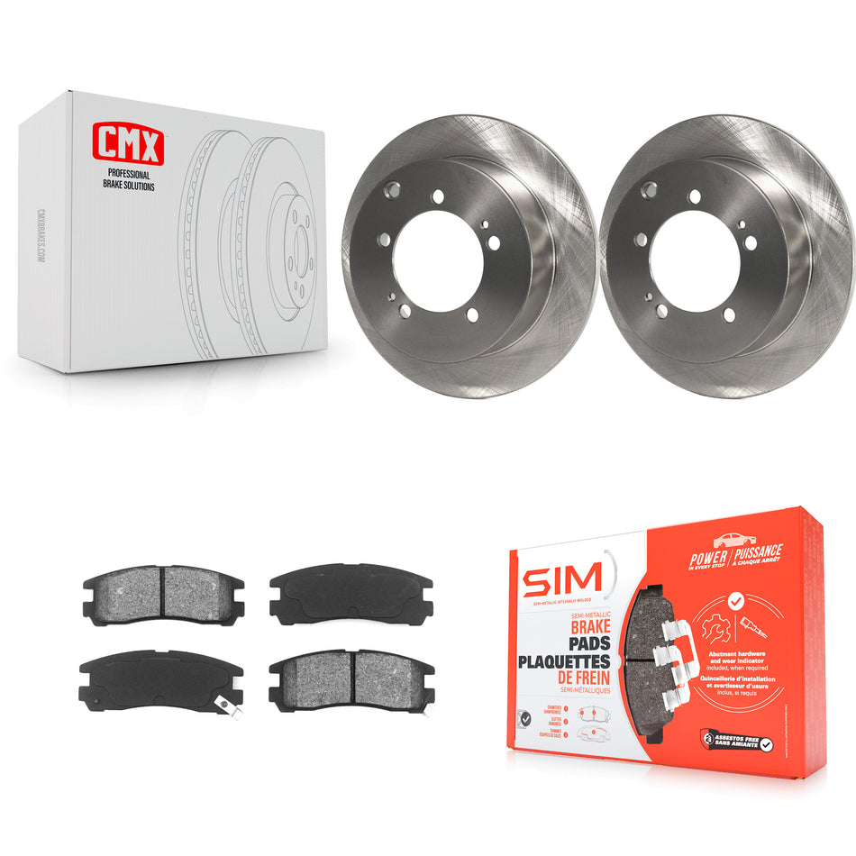 Rear Disc Brake Rotors And Semi-Metallic Pads Kit For Mitsubishi Chrysler Sebring Dodge Eclipse Stratus Galant Avenger Eagle Talon K8S-101653