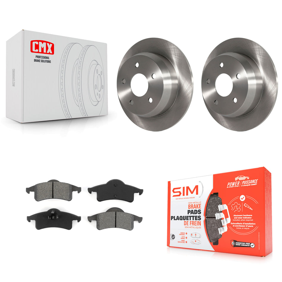 Rear Disc Brake Rotors And Semi-Metallic Pads Kit For 1999-2004 Jeep Grand Cherokee K8S-101656