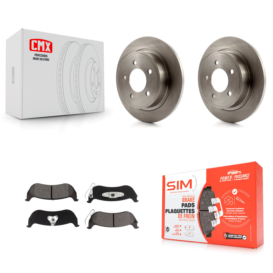 Rear Disc Brake Rotors And Semi-Metallic Pads Kit For 2004-2008 Chrysler Pacifica K8S-101665