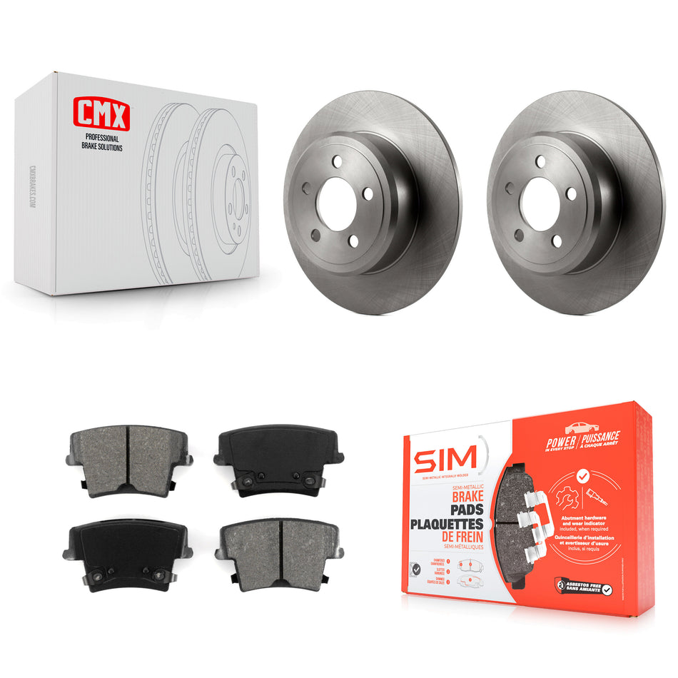 Rear Disc Brake Rotors And Semi-Metallic Pads Kit For Dodge Charger Chrysler 300 Challenger Magnum Avenger K8S-101667