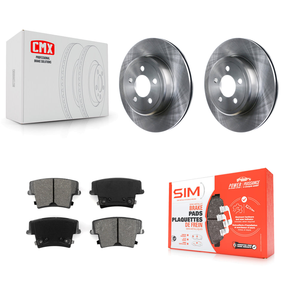 Rear Disc Brake Rotors And Semi-Metallic Pads Kit For Dodge Charger Chrysler 300 Challenger Magnum K8S-101668