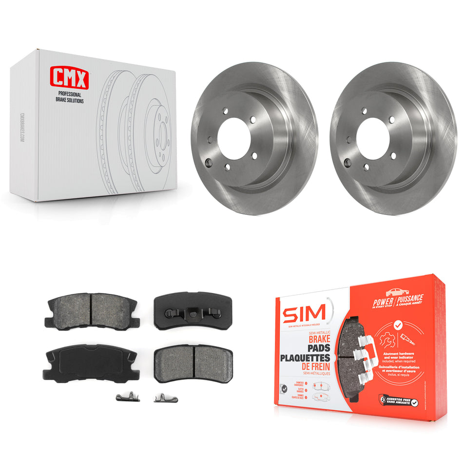 Rear Disc Brake Rotors And Semi-Metallic Pads Kit For Jeep Patriot Dodge Chrysler Compass Avenger 200 Mitsubishi Sebring Lancer Caliber Outlander Sport RVR K8S-101677