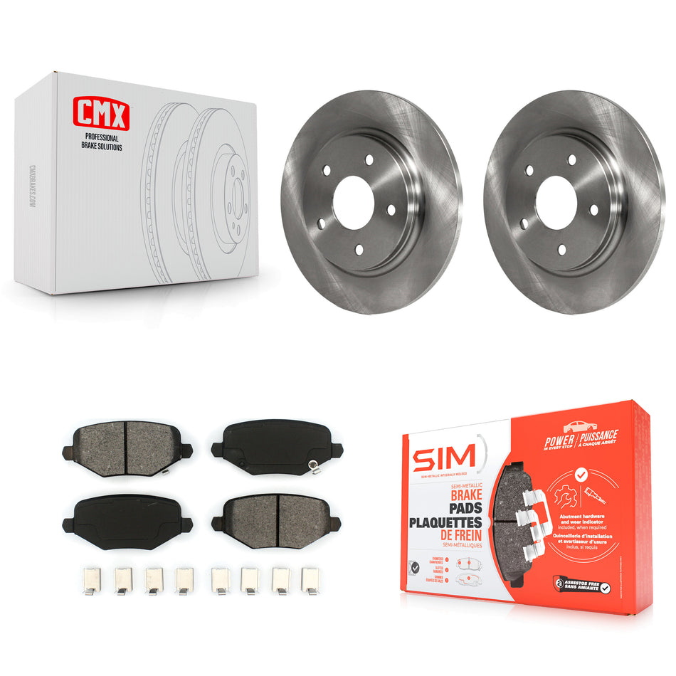 Rear Disc Brake Rotors And Semi-Metallic Pads Kit For Dodge Grand Caravan Chrysler Town & Country Journey Ram C/V Volkswagen Routan K8S-101683