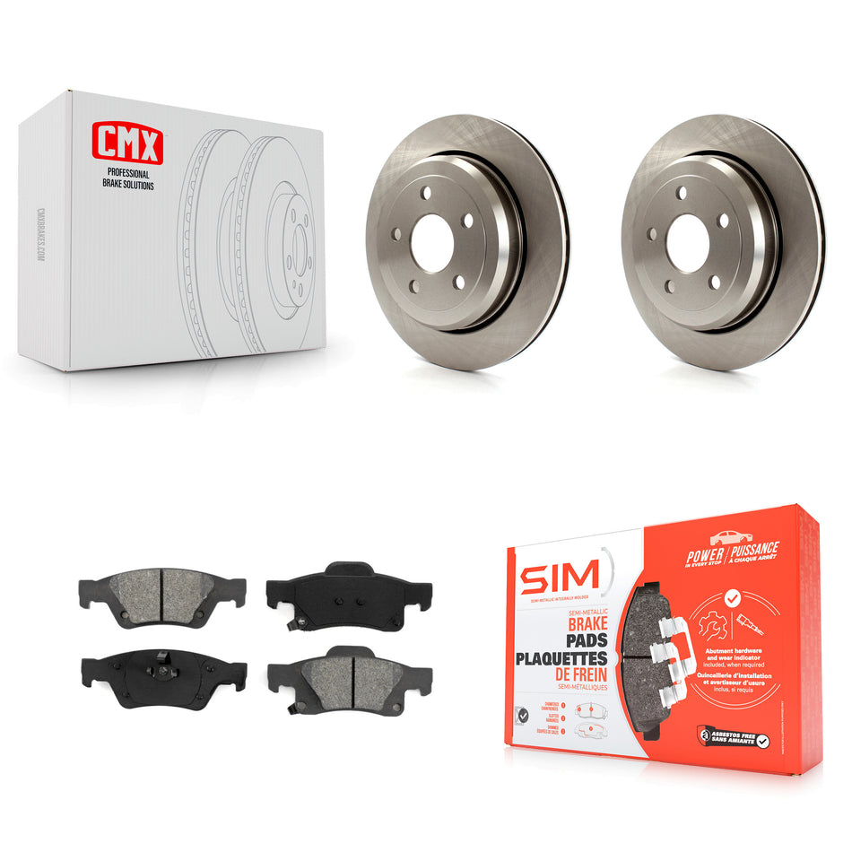 Rear Disc Brake Rotors And Semi-Metallic Pads Kit For Jeep Grand Cherokee Dodge Durango WK K8S-101686
