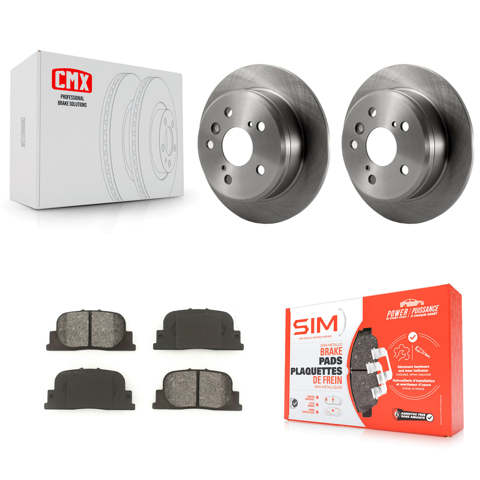 Rear Disc Brake Rotors And Semi-Metallic Pads Kit For Toyota Camry Lexus ES300 K8S-101697