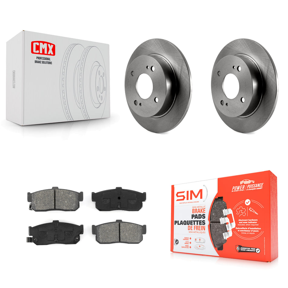 Rear Disc Brake Rotors And Semi-Metallic Pads Kit For Nissan Altima Sentra Infiniti G20 INFINITI K8S-101703