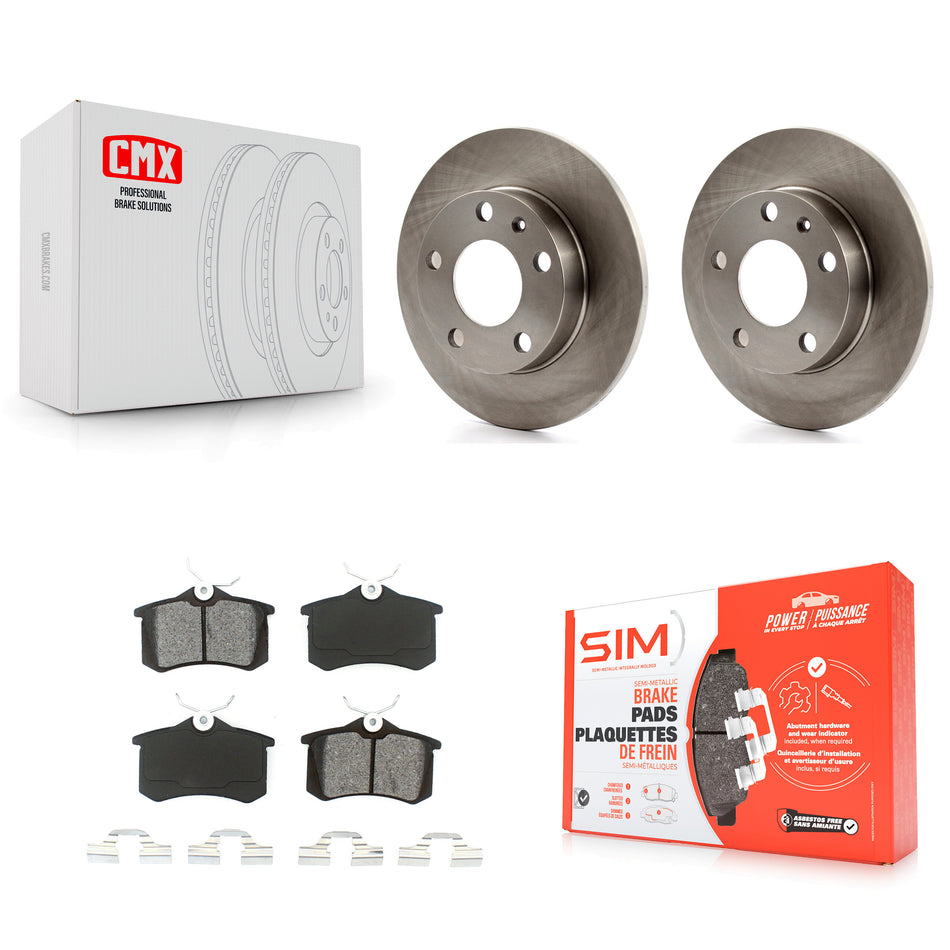 Rear Disc Brake Rotors And Semi-Metallic Pads Kit For Audi A4 S4 K8S-101709