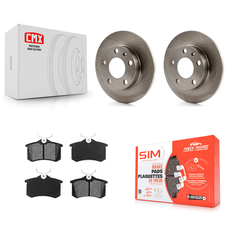 Rear Disc Brake Rotors And Semi-Metallic Pads Kit For Audi A4 Quattro With 245mm Diameter Rotor K8S-101710