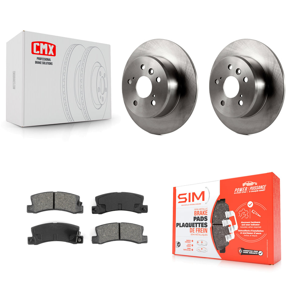 Rear Disc Brake Rotors And Semi-Metallic Pads Kit For Toyota Camry Lexus RX300 ES300 K8S-101711