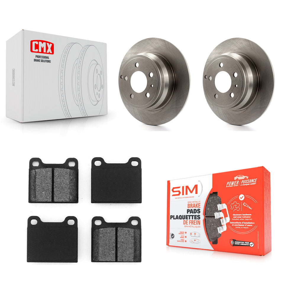 Rear Disc Brake Rotors And Semi-Metallic Pads Kit For Volvo C70 V70 K8S-101715