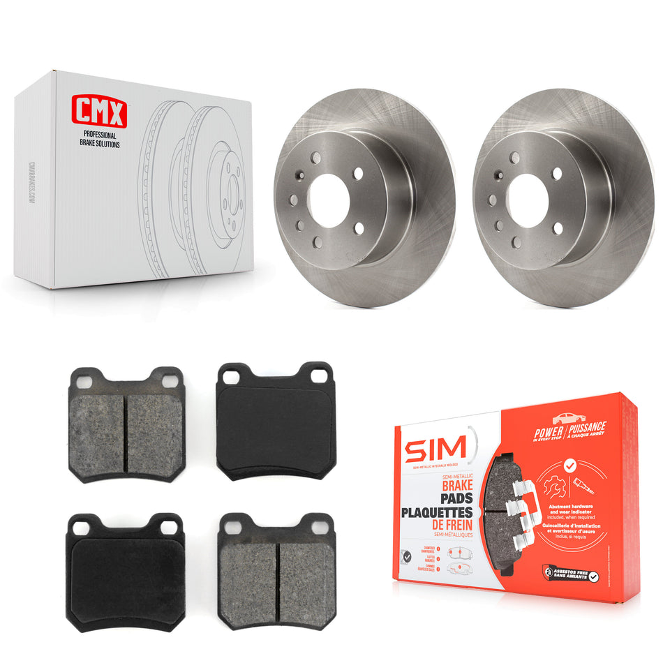 Rear Disc Brake Rotors And Semi-Metallic Pads Kit For Saturn L200 Saab 9-3 L300 LS1 L100 LW200 LS2 900 LW300 9-5 LW2 LW1 LS K8S-101724