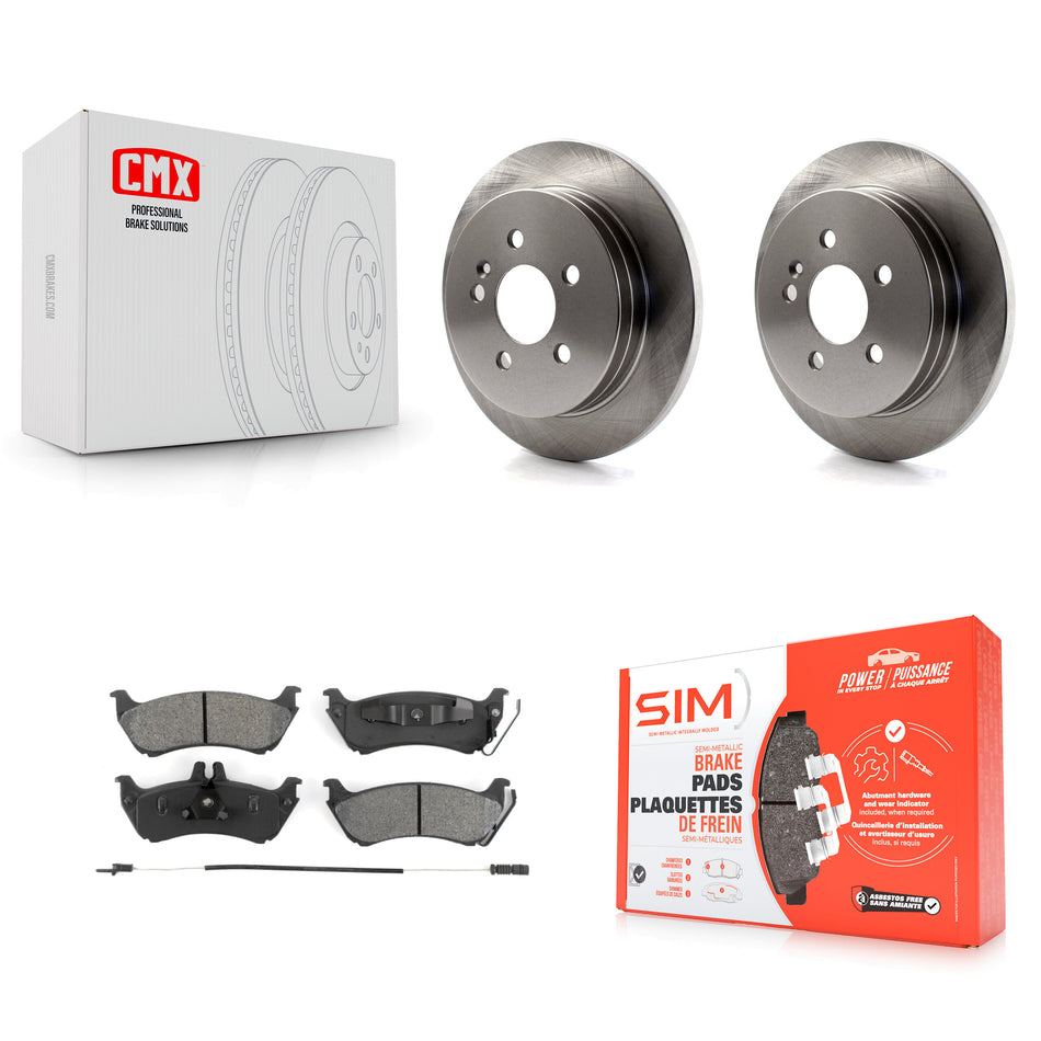 Rear Disc Brake Rotors And Semi-Metallic Pads Kit For Mercedes-Benz ML320 ML350 ML430 K8S-101733