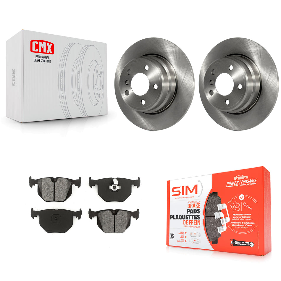 Rear Disc Brake Rotors And Semi-Metallic Pads Kit For BMW X5 K8S-101752