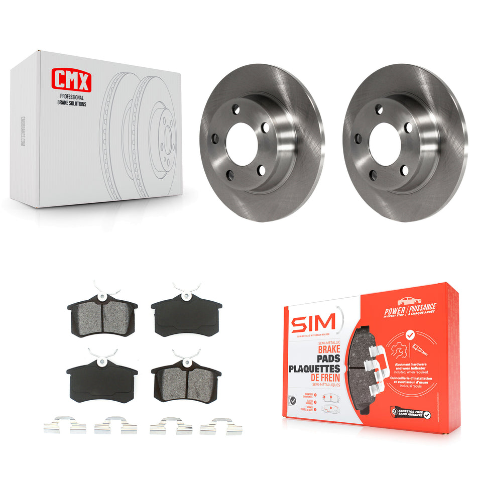 Rear Disc Brake Rotors And Semi-Metallic Pads Kit For Audi A6 Quattro Allroad K8S-101753