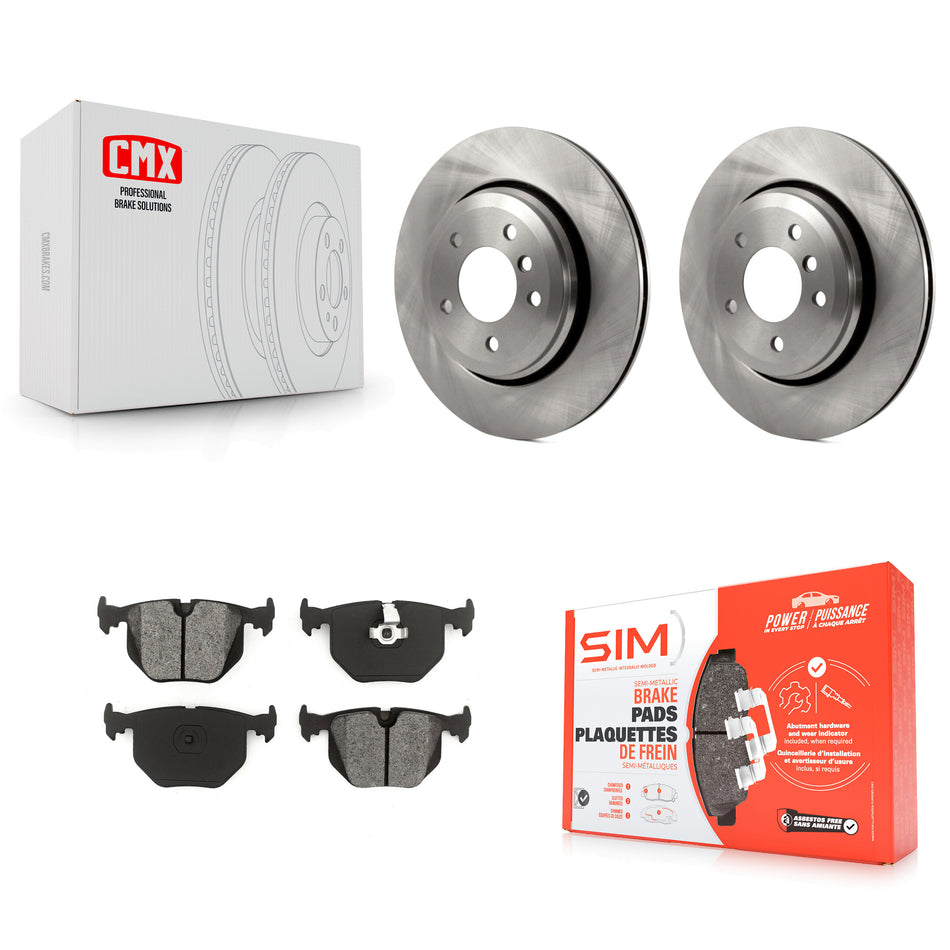 Rear Disc Brake Rotors And Semi-Metallic Pads Kit For BMW 330Ci 330i 330xi K8S-101777