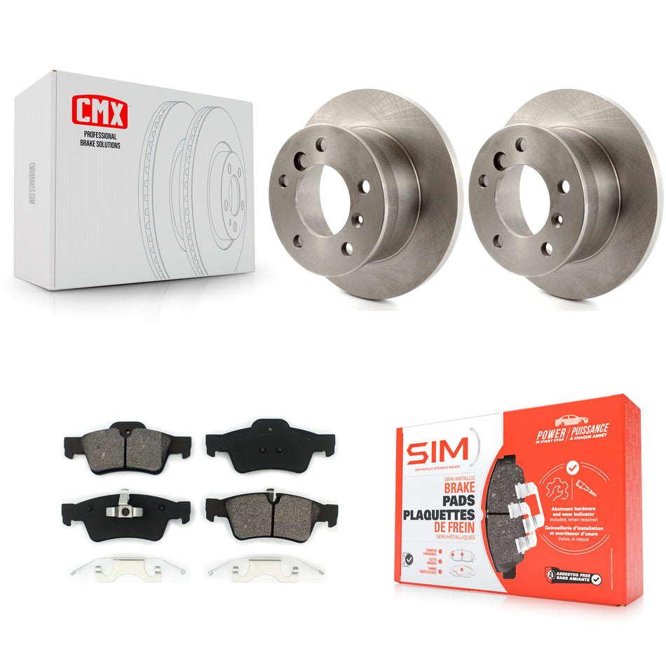 Rear Disc Brake Rotors And Semi-Metallic Pads Kit For Mercedes-Benz G55 AMG K8S-101788