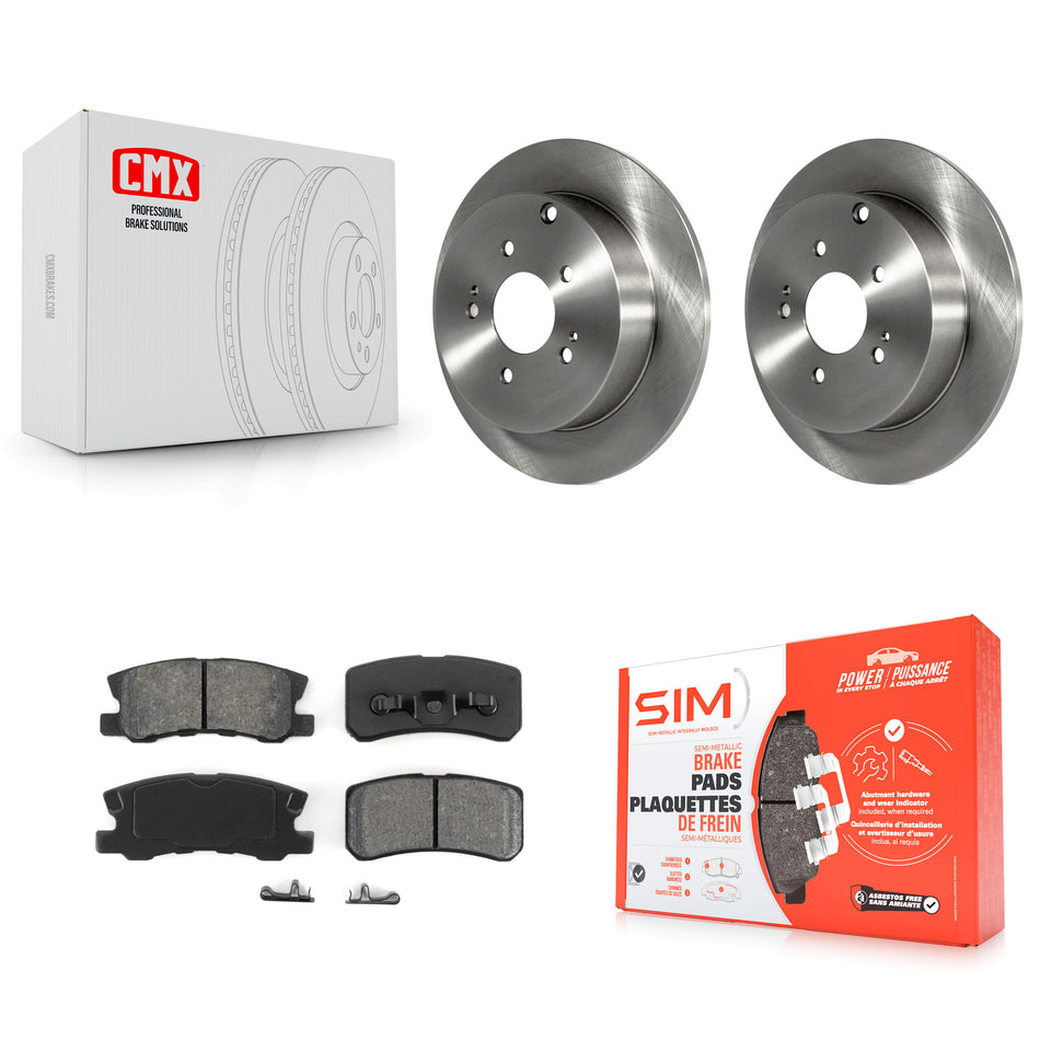 Rear Disc Brake Rotors And Semi-Metallic Pads Kit For Mitsubishi Endeavor K8S-101794