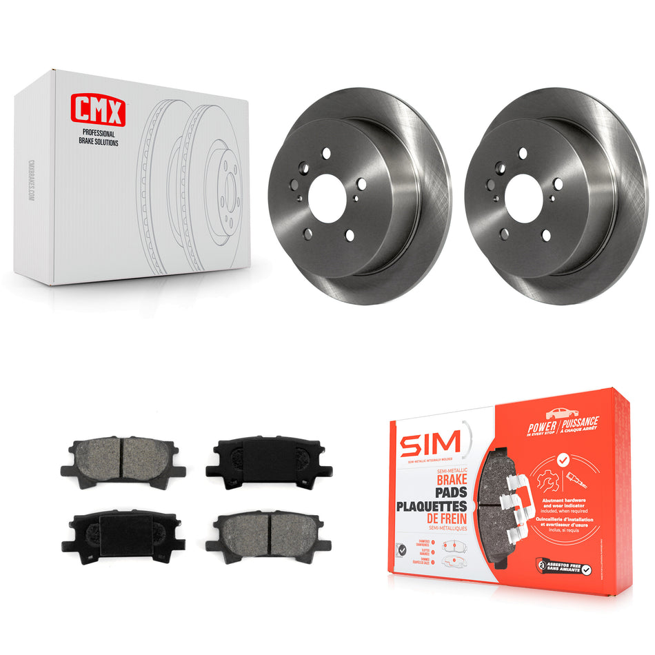 Rear Disc Brake Rotors And Semi-Metallic Pads Kit For Lexus Toyota Highlander RX350 RX330 RX400h K8S-101800