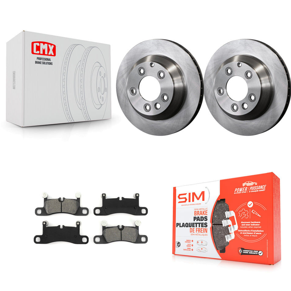 Rear Disc Brake Rotors And Semi-Metallic Pads Kit For Porsche Cayenne Volkswagen Touareg K8S-101803