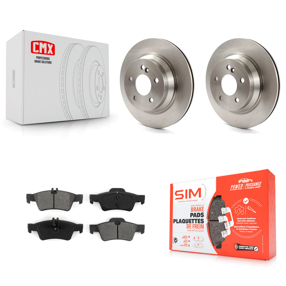 Rear Disc Brake Rotors And Semi-Metallic Pads Kit For Mercedes-Benz E350 E320 E500 CLS550 E400 CLS500 CLS400 E550 E63 AMG K8S-101806