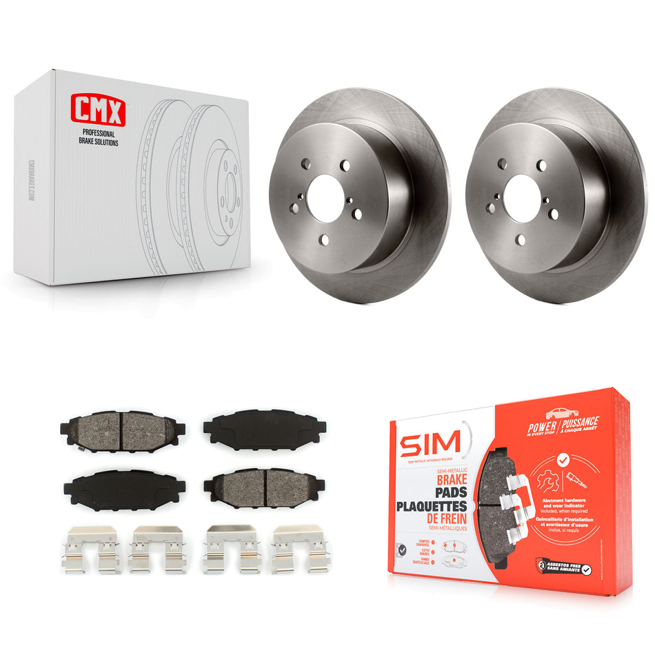Rear Disc Brake Rotors And Semi-Metallic Pads Kit For Subaru Outback Legacy K8S-101828