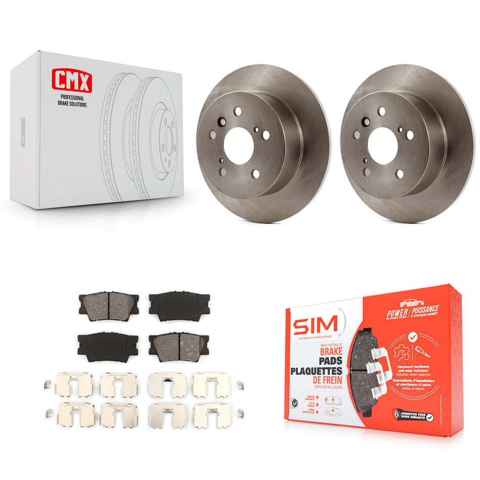 Rear Disc Brake Rotors And Semi-Metallic Pads Kit For Toyota Camry Lexus ES350 Avalon K8S-101855