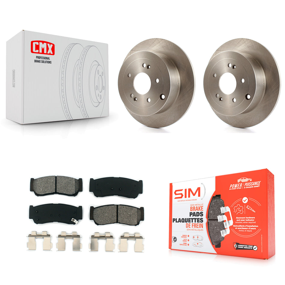 Rear Disc Brake Rotors And Semi-Metallic Pads Kit For 2007-2009 Hyundai Santa Fe K8S-101860