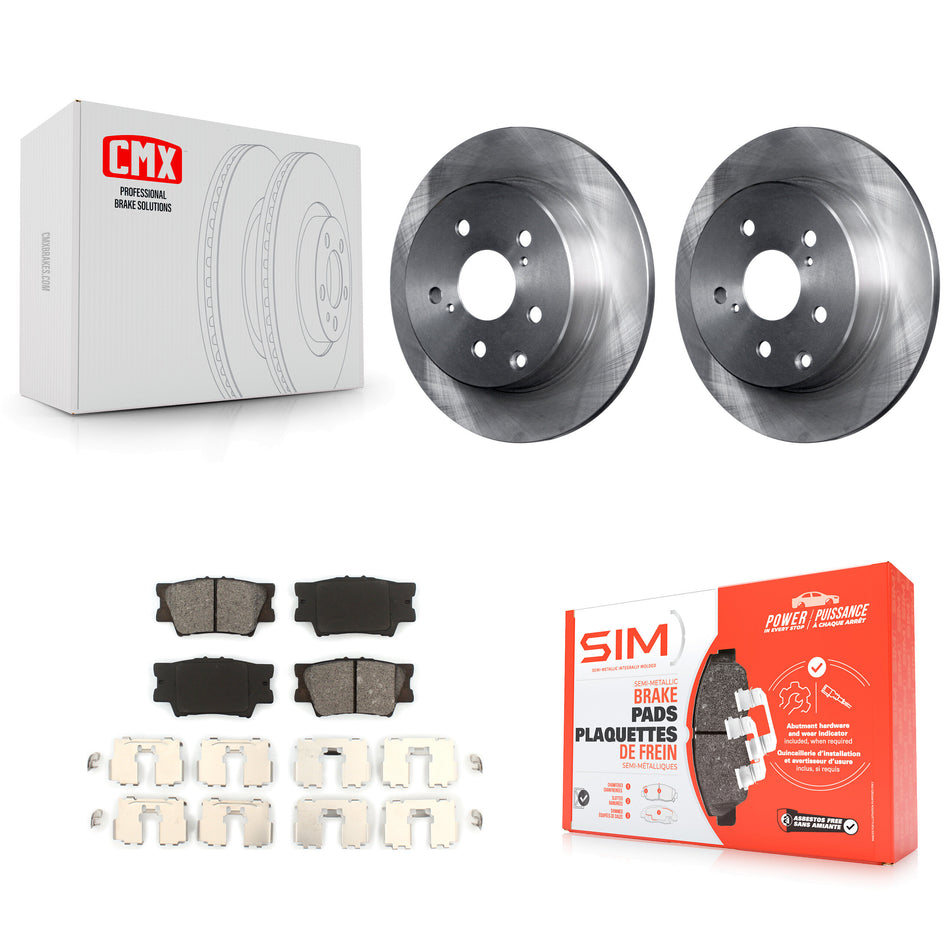 Rear Disc Brake Rotors And Semi-Metallic Pads Kit For Toyota RAV4 Lexus HS250h K8S-101861