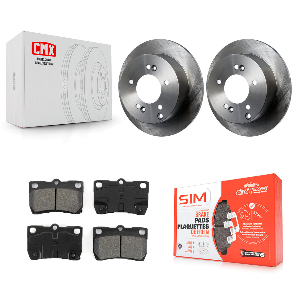 Rear Disc Brake Rotors And Semi-Metallic Pads Kit For Lexus IS250 K8S-101865