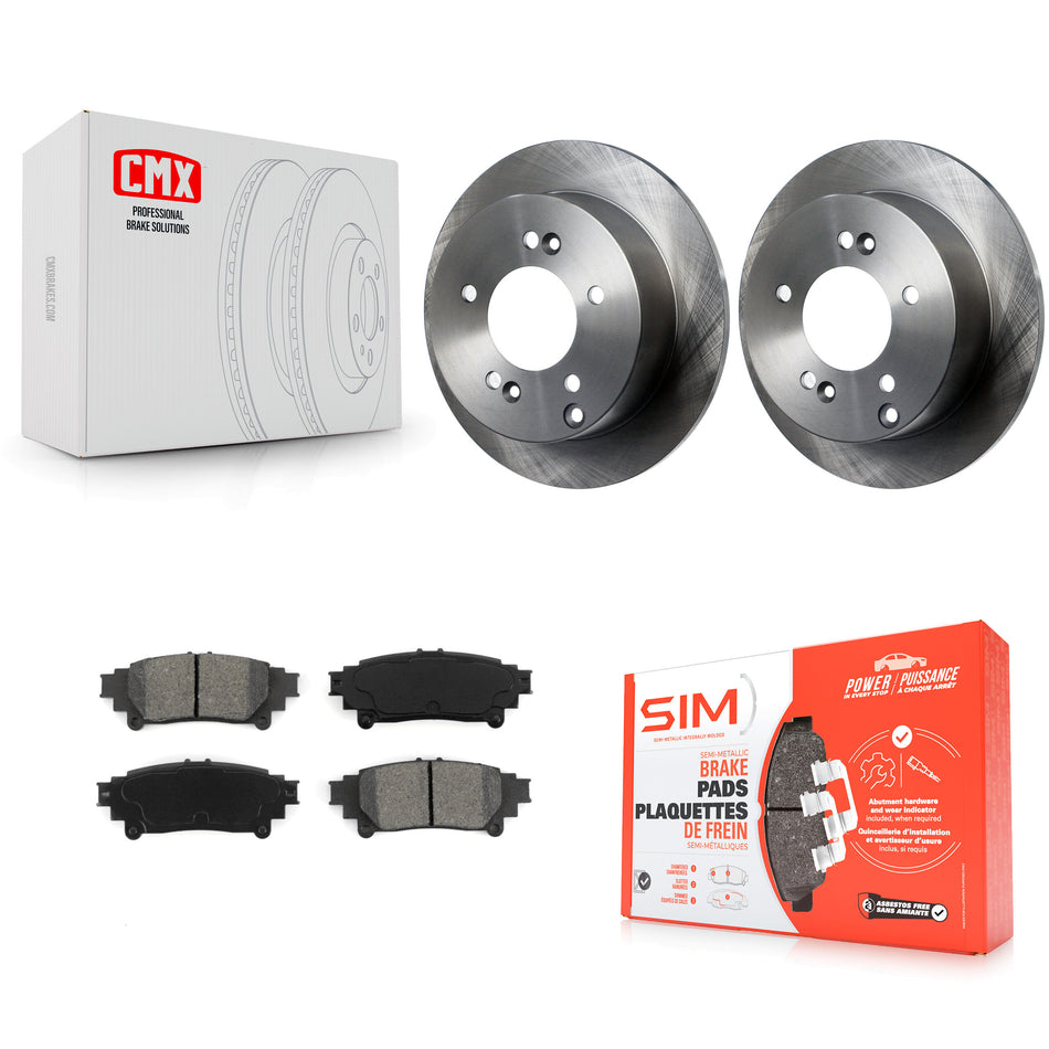 Rear Disc Brake Rotors And Semi-Metallic Pads Kit For Lexus IS250 K8S-101866