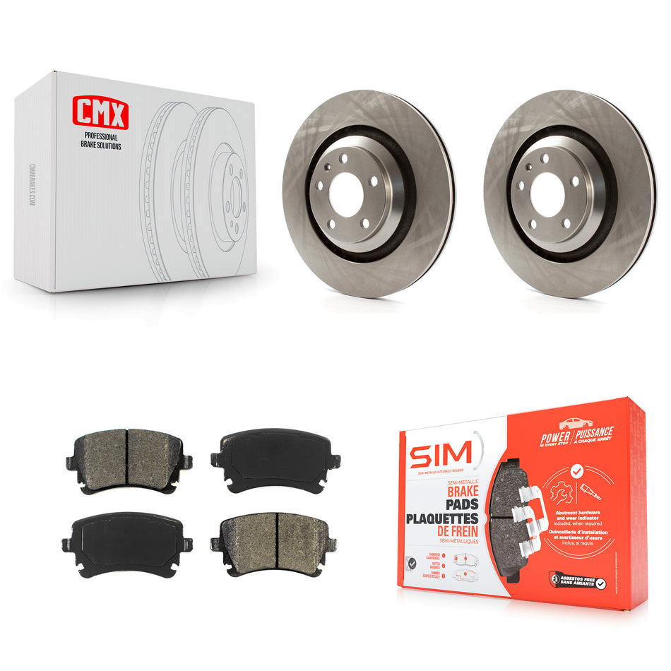 Rear Disc Brake Rotors And Semi-Metallic Pads Kit For Audi A6 Quattro With 330mm Diameter Rotor K8S-101873