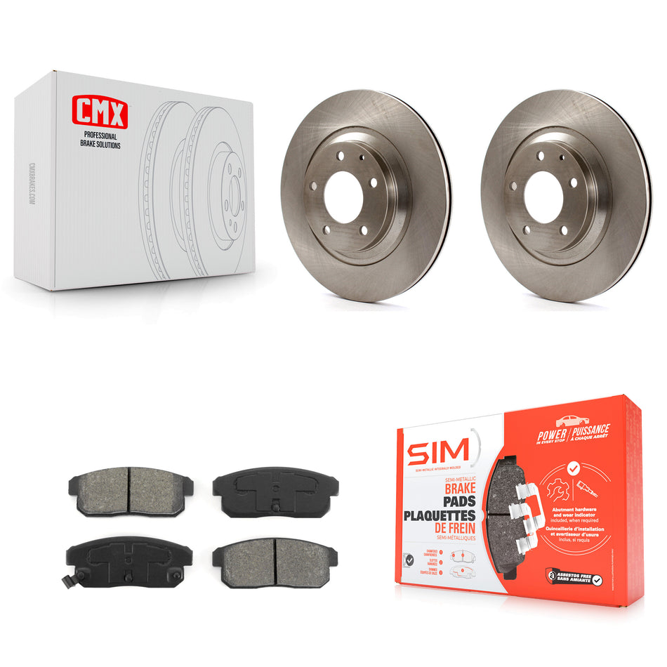 Rear Disc Brake Rotors And Semi-Metallic Pads Kit For 2004-2011 Mazda RX-8 K8S-101874