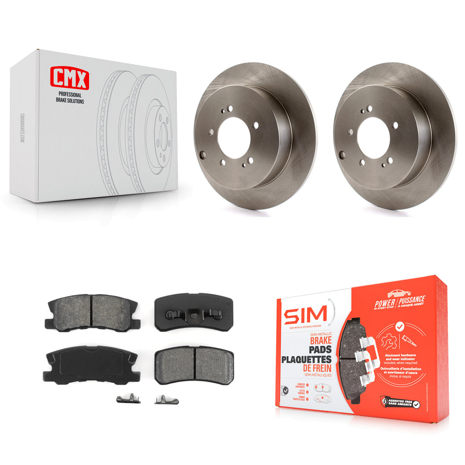Rear Disc Brake Rotors And Semi-Metallic Pads Kit For Mitsubishi Lancer Outlander K8S-101888